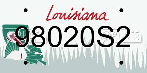 98020S2 Louisiana License Plate