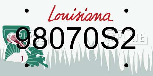 98070S2 Louisiana License Plate