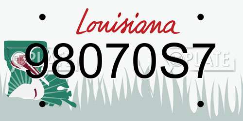 98070S7 Louisiana License Plate