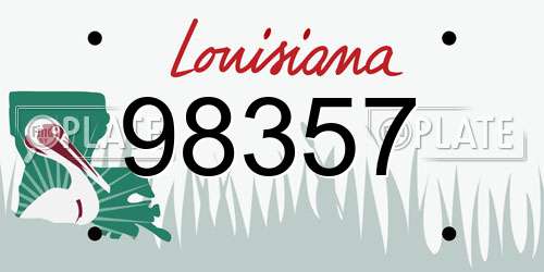 98357 Louisiana License Plate