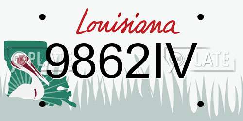 9862IV Louisiana License Plate