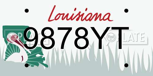 9878YT Louisiana License Plate