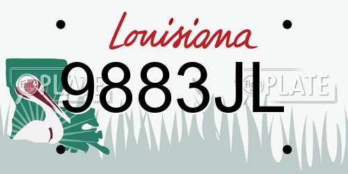 9883JL Louisiana License Plate
