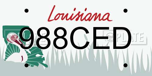 988CED Louisiana License Plate