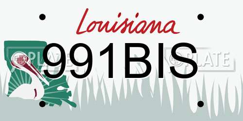 991BIS Louisiana License Plate