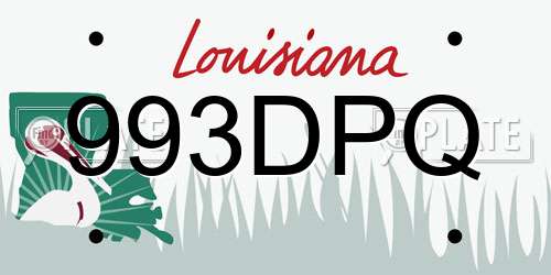 993DPQ Louisiana License Plate