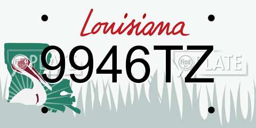 9946TZ Louisiana License Plate