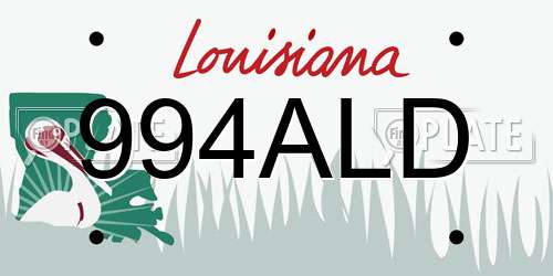 994ALD Louisiana License Plate