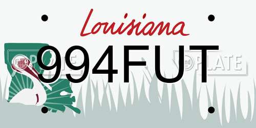 994FUT Louisiana License Plate
