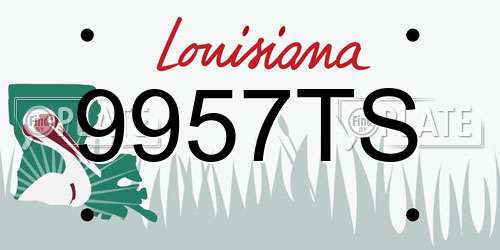 9957TS Louisiana License Plate