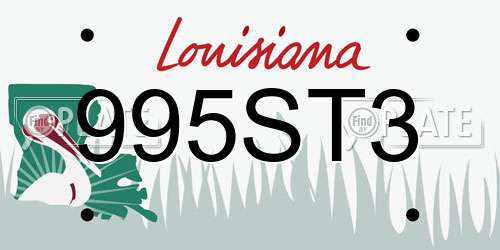 995ST3 Louisiana License Plate