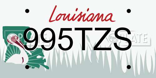 995TZS Louisiana License Plate