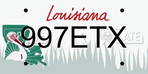 997ETX Louisiana License Plate