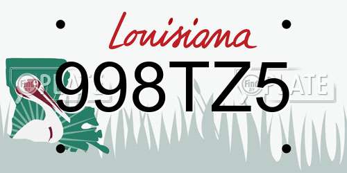 998TZ5 Louisiana License Plate