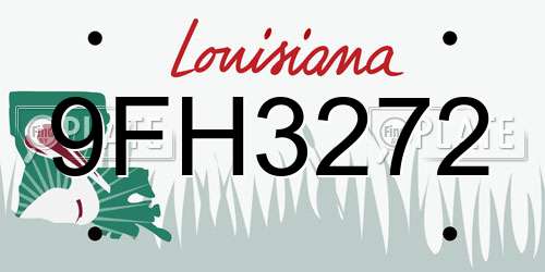 9FH3272 Louisiana License Plate