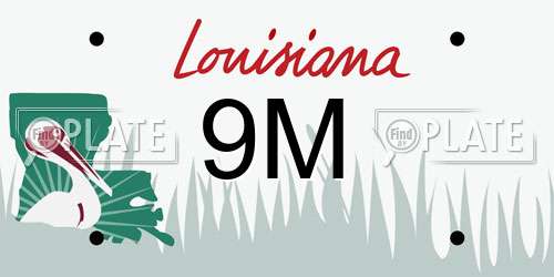 9M Louisiana License Plate