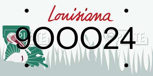 9OOO24 Louisiana License Plate