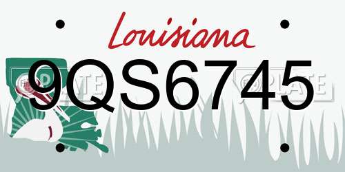 9QS6745 Louisiana License Plate