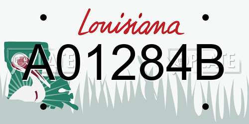 A01284B Louisiana License Plate