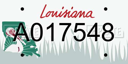 A017548 Louisiana License Plate