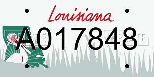 A017848 Louisiana License Plate