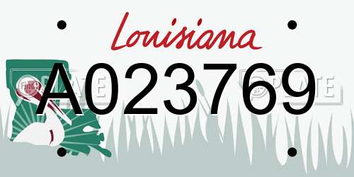 A023769 Louisiana License Plate