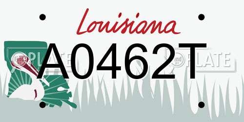 A0462T Louisiana License Plate