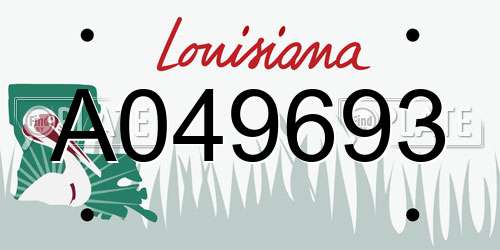 A049693 Louisiana License Plate