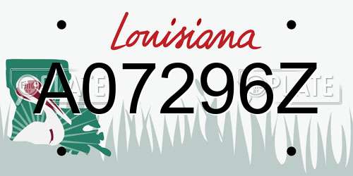A07296Z Louisiana License Plate