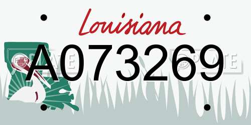 A073269 Louisiana License Plate