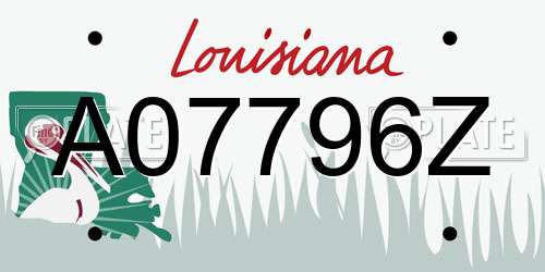 A07796Z Louisiana License Plate