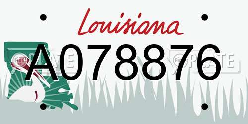 A078876 Louisiana License Plate