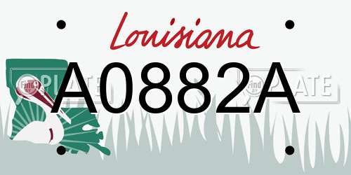 A0882A Louisiana License Plate