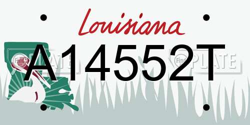 A14552T Louisiana License Plate