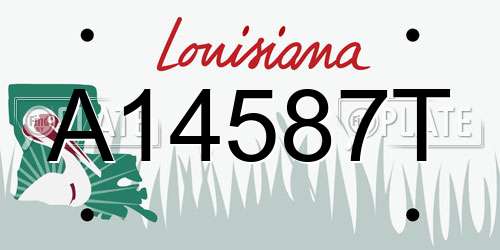 A14587T Louisiana License Plate