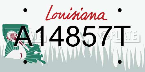 A14857T Louisiana License Plate