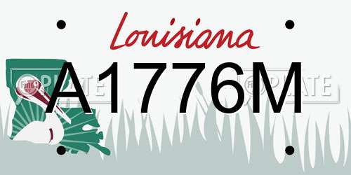 A1776M Louisiana License Plate