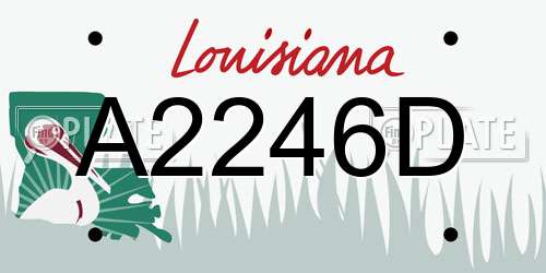 A2246D Louisiana License Plate