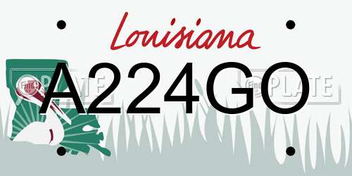 A224GO Louisiana License Plate