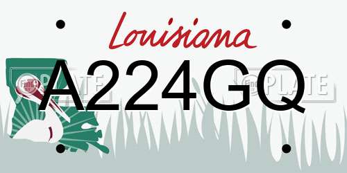 A224GQ Louisiana License Plate
