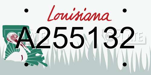 A255132 Louisiana License Plate