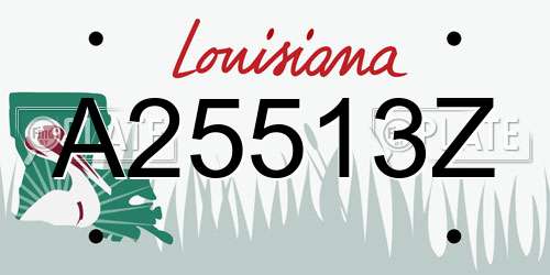 A25513Z Louisiana License Plate