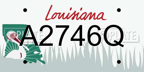 A2746Q Louisiana License Plate