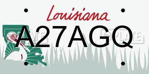 A27AGQ Louisiana License Plate