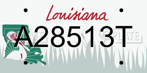 A28513T Louisiana License Plate