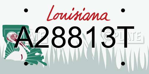 A28813T Louisiana License Plate