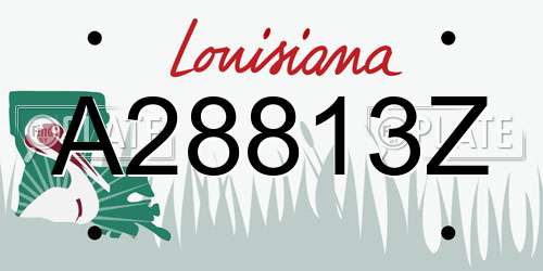 A28813Z Louisiana License Plate
