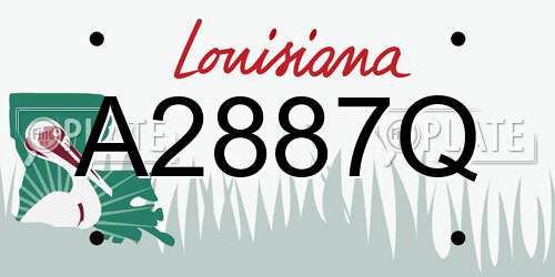 A2887Q Louisiana License Plate