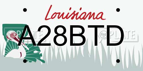 A28BTD Louisiana License Plate