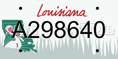 A298640 Louisiana License Plate